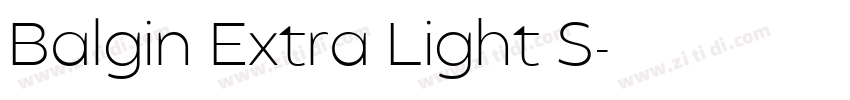 Balgin Extra Light S字体转换